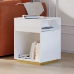 Mordelle Modern Side table with Open Storage