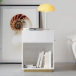 Mordelle Modern Side table with Open Storage - Image 3