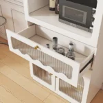 Azha White small Sideboard - Natural wood - Image 3