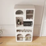 Azha White small Sideboard - Natural wood - Image 5