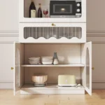 Azha White small Sideboard - Natural wood - Image 7