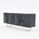 Venela Modern Sideboard Natural wood with Metal legs - Image 9