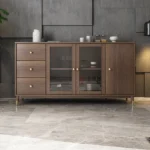 Atacha Modern Sideboard Natural wood with drawers and shelves - Image 2