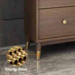 Atacha Modern Sideboard Natural wood with drawers and shelves - Image 4