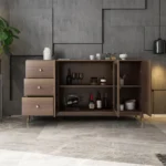 Atacha Modern Sideboard Natural wood with drawers and shelves - Image 8