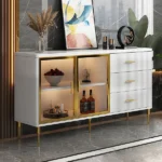 Klamf Sideboard Natural wood with Metal legs