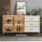 Klamf Sideboard Natural wood with Metal legs - Image 2