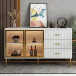 Klamf Sideboard Natural wood with Metal legs - Image 3