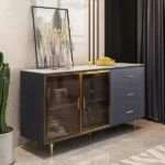 Klamf Sideboard Natural wood with Metal legs - Image 6