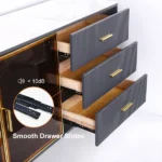 Klamf Sideboard Natural wood with Metal legs - Image 11