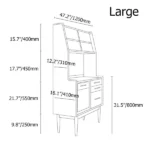 Clays Sideboard Natural wood with drawers and shelves - Image 9