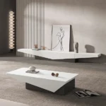 Divvia coffee table with drawer storage in black - Image 2