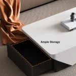 Divvia coffee table with drawer storage in black - Image 6