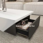 Divvia coffee table with drawer storage in black - Image 7
