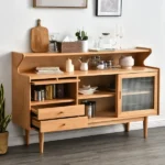 Crase Mid-century and Modern Natural wood Sideboard - Image 2