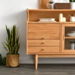 Crase Mid-century and Modern Natural wood Sideboard - Image 4