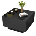 Stella Natural wood table with glass top - One Drawer - Image 6