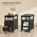 Andru Modern Side table - Natural Wood - Image 2