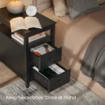 Andru Modern Side table - Natural Wood - Image 3