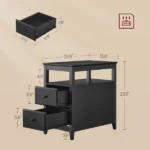 Andru Modern Side table - Natural Wood - Image 4