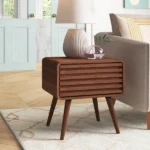 Birilian Natural Wood Side table - One drawer