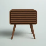 Birilian Natural Wood Side table - One drawer - Image 6