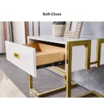 Jocise Modern White Side Table - One drawer - Image 3