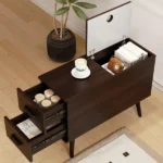 Monumo Natural Wood Side table - 2 drawers - Image 3