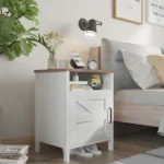 Wavey Natural wood Side table (set of 2 )