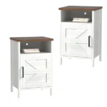 Wavey Natural wood Side table (set of 2 ) - Image 4