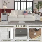 Wavey Natural wood Side table (set of 2 ) - Image 6