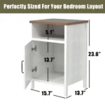 Wavey Natural wood Side table (set of 2 ) - Image 7