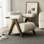 Arika Modern Natural wood Arm chair - Image 3