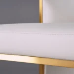 Louis Modern Metal chair and leather - Image 11