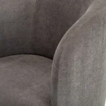 Lamoda Natural wood upholstered chair with 360 degree swivel base - Image 3