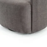 Lamoda Natural wood upholstered chair with 360 degree swivel base - Image 4