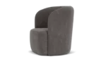 Lamoda Natural wood upholstered chair with 360 degree swivel base - Image 6