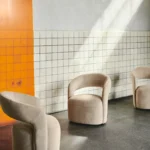 Patchwork Arm chair Natural wood - Image 2