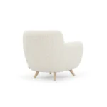 Fluffy Natural wood Armchair - Image 5