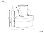 Sella - Fully padded armless chair with 360 degree swivel base - Image 9