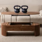 Santro Oval coffee table with additional storage unit - Image 2