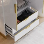 Mavina Modern Tall Wardrobe with Storage - Image 9