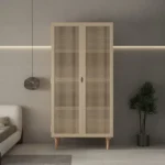 Gravy Wardrobe Natural wood with Rattan
