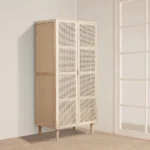 Gravy Wardrobe Natural wood with Rattan - Image 3