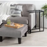 Clamy Side table Natural wood with Metal - Image 2
