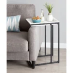 Clamy Side table Natural wood with Metal - Image 4