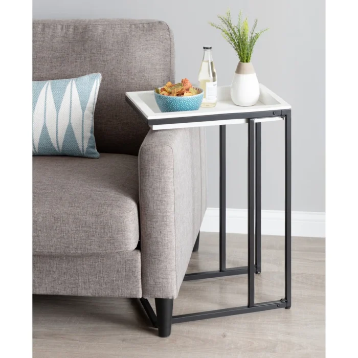 Clamy Side table Natural wood with Metal - Image 4