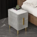 Inarrow Modern Nightstand Gold legs - 2 drawers - Image 10