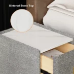 Inarrow Modern Nightstand Gold legs - 2 drawers - Image 11