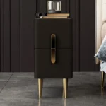 Inarrow Modern Nightstand Gold legs - 2 drawers - Image 12